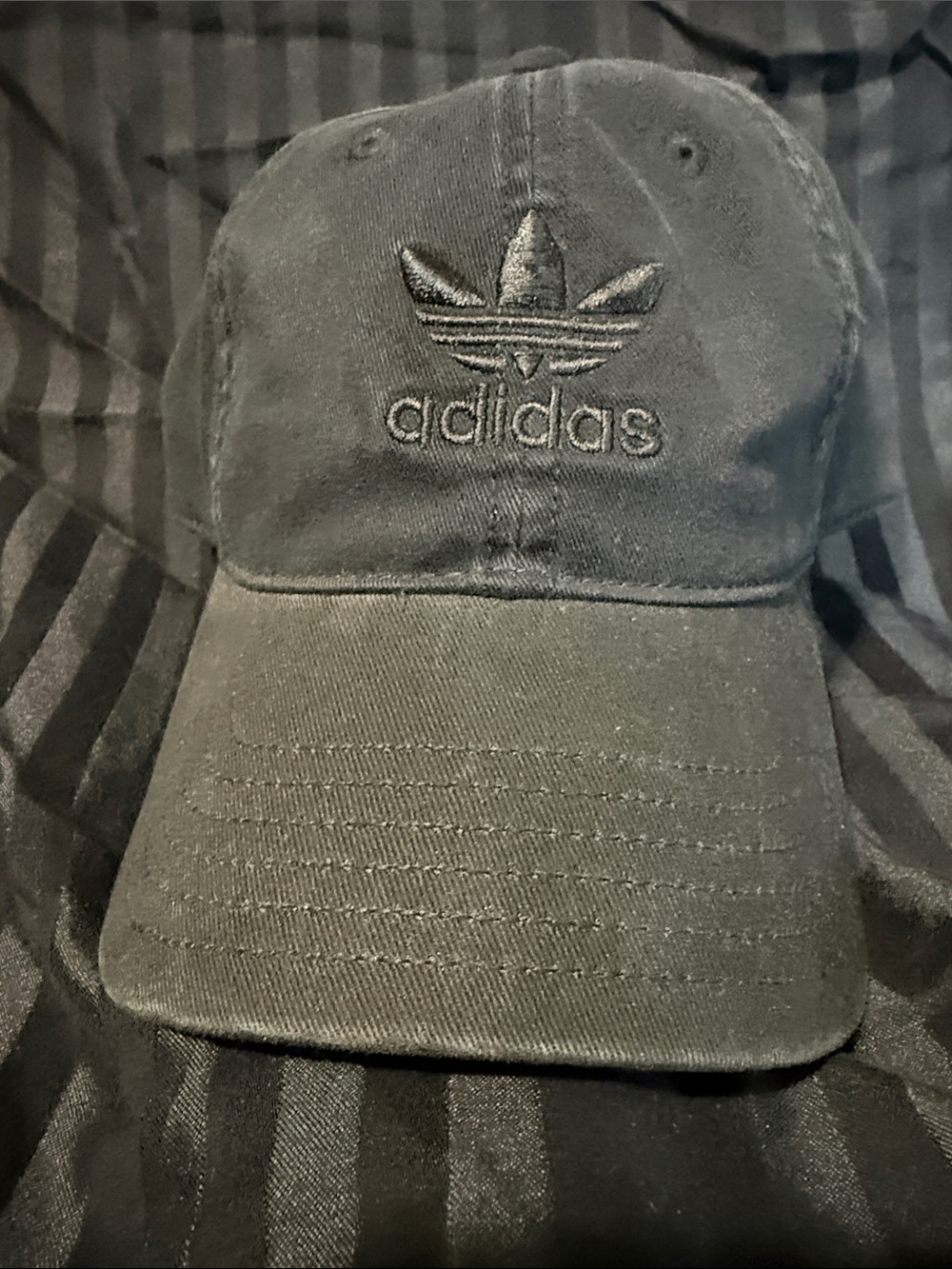 adidas Black Trefoil Logo Dad Hat